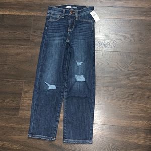 Straight Medium-Wash Distressed Jeans